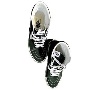 MENS VANS OFF THE WALL GREEN/WHITE HIGH TOP SNEAKERS SIZE 8